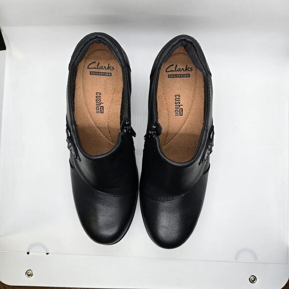 Clarks Collection Mule Slip On-Black-Leather-Women's 7 - Picture 3 of 7